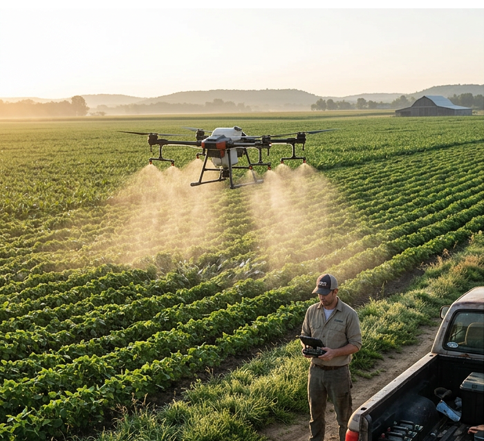spraying drones